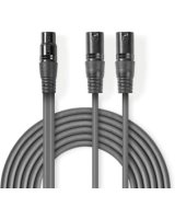 Kabelis Nedis 2x XLR M - XLR F 1.5m 