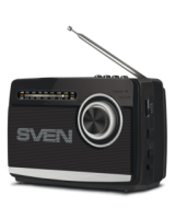  Skaļrunis Sven SRP-155 FM,AM,SW Radio Bluetooth Black 