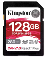  Kingston SDXC 128GB Canvas React Plus 