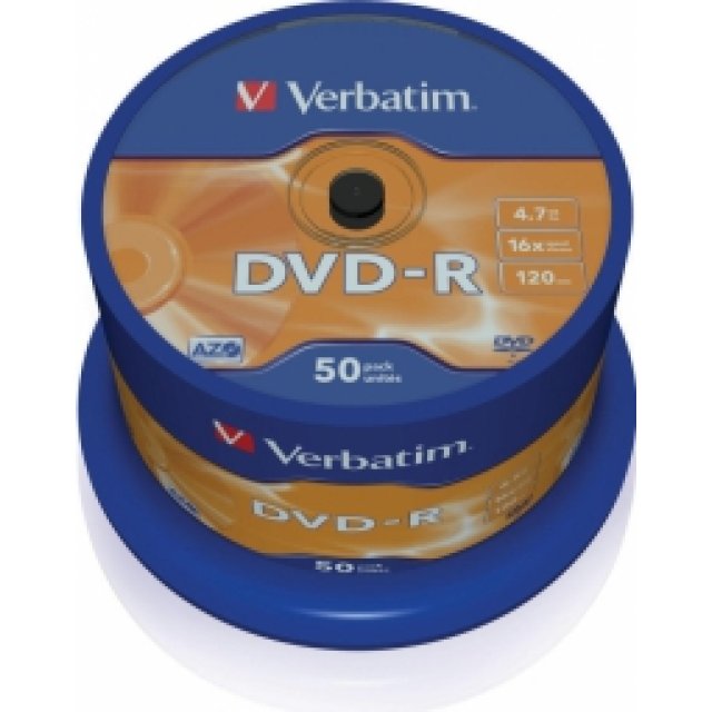 Matricas DVD-R AZO Verbatim 4.7GB 16x 50 Pack Spindle Matricas DVD-R AZO Verbatim 4.7GB 16x 50 Pack Spindle