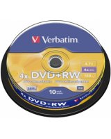  Matricas DVD+RW SERL Verbatim 4.7GB 4x 10 Pack Spindle 