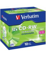  Matricas CD-RW SERL Verbatim 700MB 10x-12x 10 Pack Jewel 