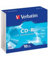  Matricas CD-R Verbatim 700MB 1x-52x Extra Protection Surface 10 Pack Slim 