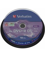  Matricas DVD+R DL Verbatim 8.5GB Double Layer 8x AZO, 10 Pack Spindle 