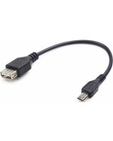  Kabelis Gembird OTG USB Female - MicroUSB Male 0.15m Black 