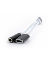  Gembird USB Type C Male - 3.5mm Female, USB Type C Female - Black 