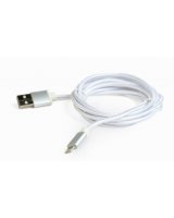  Gembird cotton braided USB Lightning 1.8m Silver 