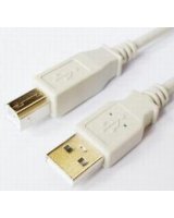  Kabelis Brackton USB Male - USB Male B 1.8m White 