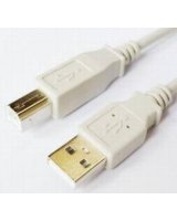  Kabelis Brackton USB Male - USB Male B 3m White 