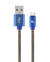 Gembird USB Male - USB Type C Male Premium denim 2m Blue 