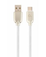  Gembird USB Male - USB Type C Male Premium rubber 1m White 