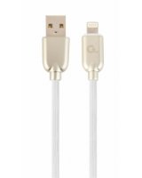  Gembird USB Male - Lightning Male Premium rubber 1m White 