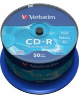  Matricas CD-R Verbatim 700MB 1x-52x Extra Protection 50 Pack Spindle 