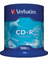  Matricas CD-R Verbatim 700MB 1x-52X Extra Protection, 100 Pack Spindle 