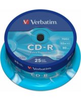  Matricas CD-R Verbatim 700MB 1x-52x Extra Protection, 25 Pack Spindle 