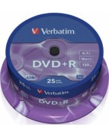  Matricas DVD+R AZO Verbatim 4.7GB 16x 25 Pack, Spindle 