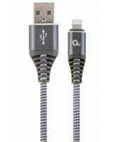  Gembird 8-pin Male - USB Male Premium Cotton Braided Space Grey 2m 