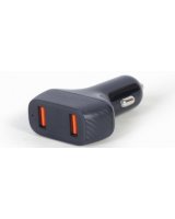  Gembird 2-port USB car Fast Charger 36 W Black 