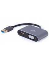  Gembird USB to HDMI + VGA Display Adapter Space Grey 