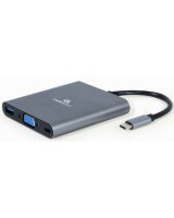  Gembird USB Type-C 6-in-1 multi-port Adapter + Card Reader Space Grey 