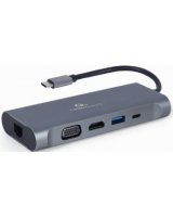  Gembird USB Type-C 7-in-1 Multi-Port Adapter + Card Reader Space Grey 