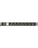  Gembird Power Distribution Unit PDU 8 Schuko Sockets 1U 16A C14 Plug 3m 