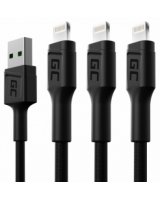  Green Cell GC Ray Cable Set 3x USB - Lightning with the LED Diode Fast Charging 1.2m 
