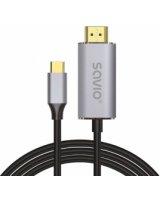  Savio USB-C Male - HDMI Male 2.0b 1m Silver 