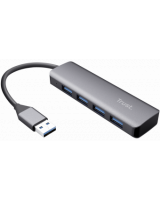  USB Centrmezgls Trust Halyx 4 Port USB 3.2 Gen1 Hub Grey 