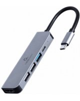  Dokstacija Gembird USB Type-C 5-in-1 Grey 