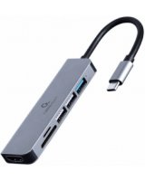  Dokstacija Gembird USB Type-C 6-in-1 Grey 