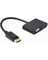  Adapteris Gembird DisplayPort Male - HDMI Female + VGA Female Black 