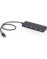  USB Centrmezgls Gembird 4-port USB Type-C Black 