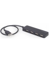  USB Centrmezgls Gembird 4-port USB hub Black 