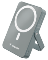  Enerģijas krātuve Verbatim Charge n Go 10000mAh Magnetic Wireless Charge Grey ar Statīvu 