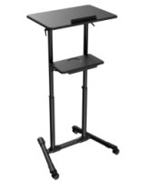  Stiprinājums Gembird Mobile Lecture Desk with Caster Wheels Black 