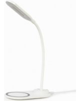  Galda lampa Gembird Desk Lamp with Wireless Charger White 
