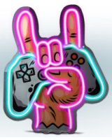  Led lampa SBS Game On Rock Neon effect 