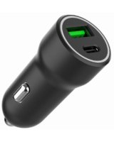  Auto lādētājs Gembird USB Type-C + USB Type-A Black 