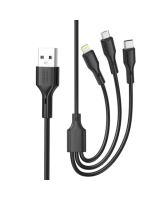  XO NB230 3in1 (Micro USB Lightning Type-C) 1m, NB230BK 