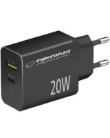  Esperanza EZC105K Зарядное устройство Type C 20W + USB QC3.0 18W 