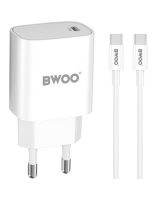  BWOO CDA159 Зарядное устройство Type-C 20W PD +Type-C кабель 1m, CDA159C-C 