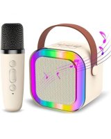  Blackmoon K12 Bluetooth беспроводная Karaoke колонка с микрофоном RGB, K12 Beige 