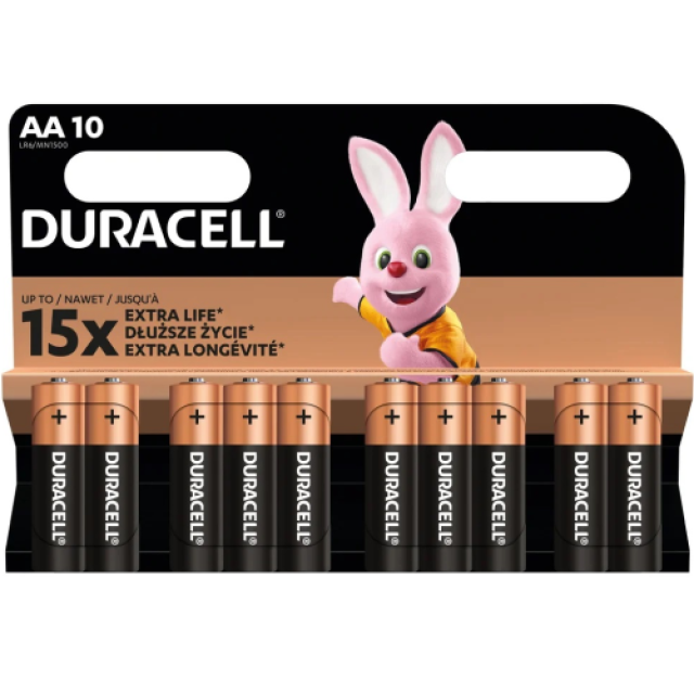  Duracell MN 1500 Basic AA (LR6) Блистерная упаковка 10шт., MN1500B10 