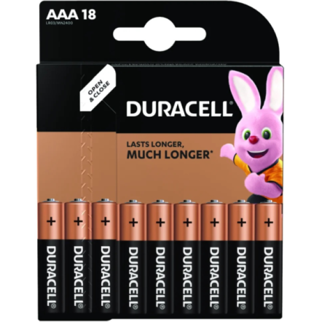  Duracell MN 2400 Basic AAA (LR03) Блистерная упаковка 18шт., MN2400B18 