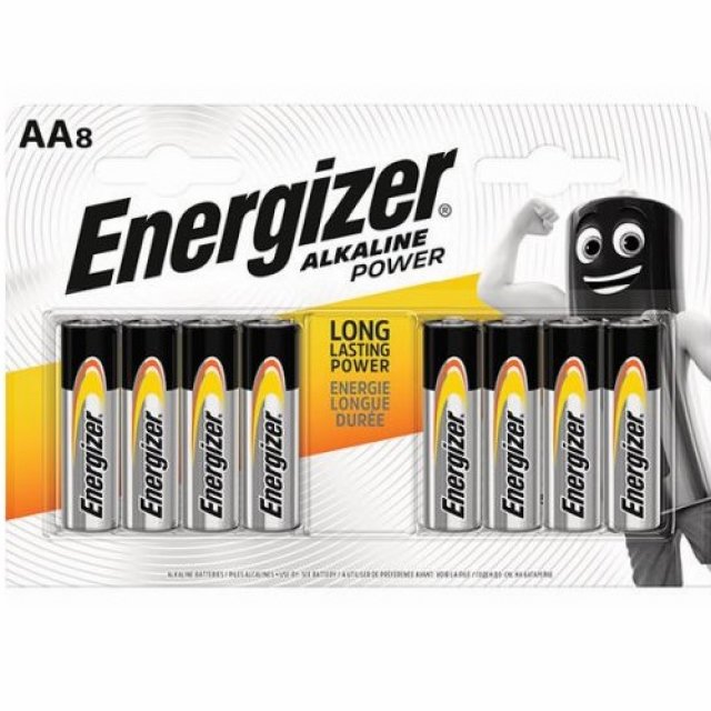  Energizer LR06-8BB Alkaline Power AA (LR6) БЛИСТЕРНАЯ УПАКОВКА 8ШТ., ENAP06-8 