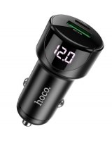  Hoco Z42 Автомобильное зарядное устройство с LED дисплеем QC3.0+PD20W, Z42-BK 