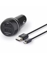  Philips DLP2357U/10 2xUSB Автомобильное зарядное устройство + Micro USB кабель 12V 3.1A 