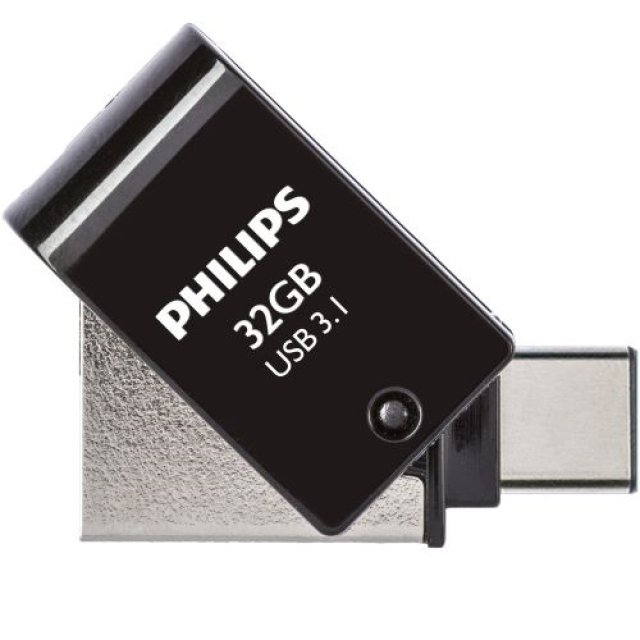  PHILIPS USB 3.1 / USB-C Flash Drive Midnight black 32GB, FM32DC152B 