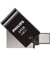  PHILIPS USB 3.1 / USB-C Flash Drive Midnight black 64GB, FM64DC152B 